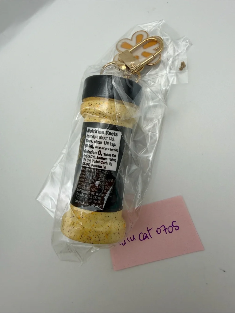 Walmart Great Value Lemon Pepper Seasoning Bag Charm Limited Edition NEW